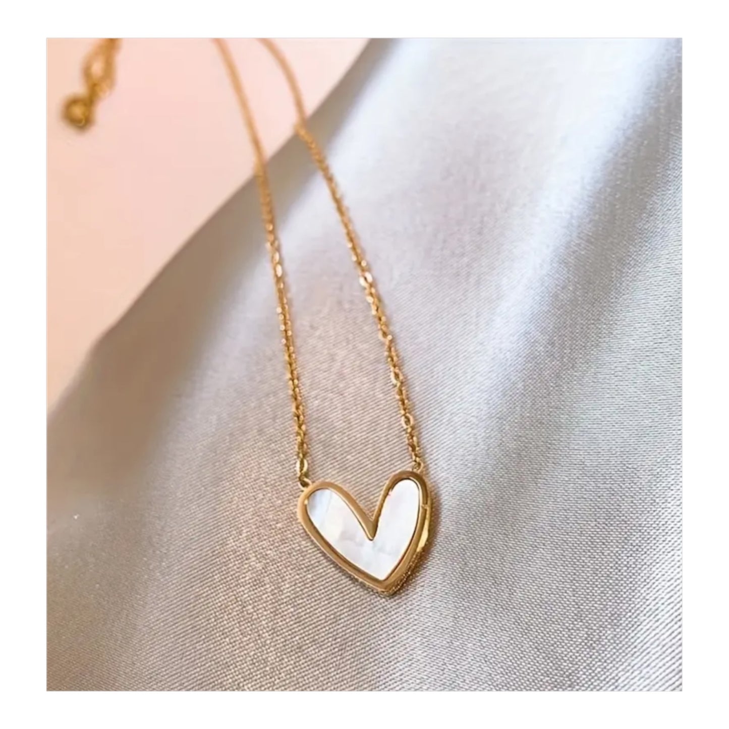 Lily of the Valley Heart Pendant Necklace