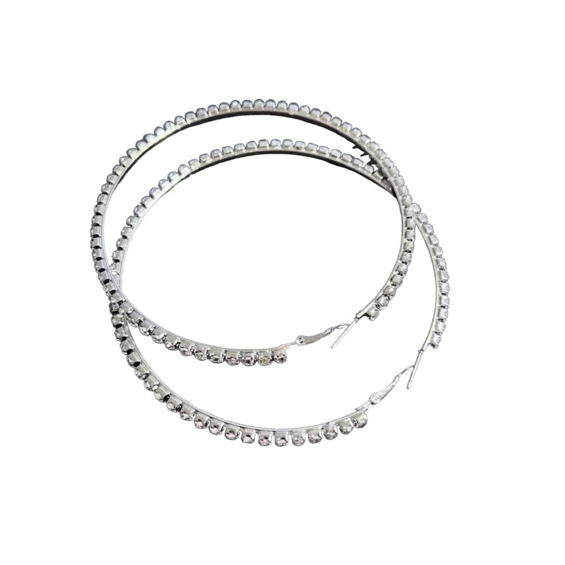 Glam Oversized Crystal Hoop Earrings