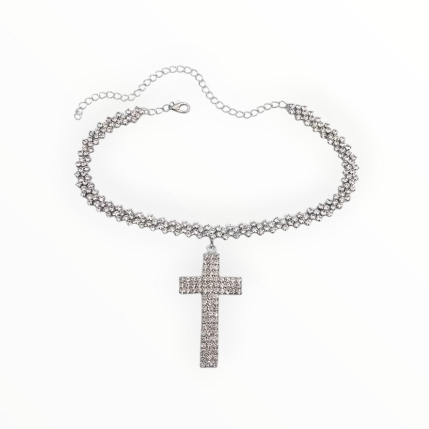 Luxury Crystal Cross Pendant Necklace