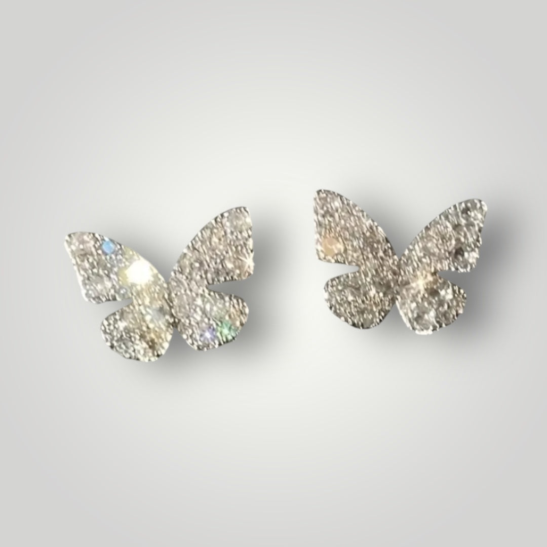 Butterfly Stone Stud Earrings