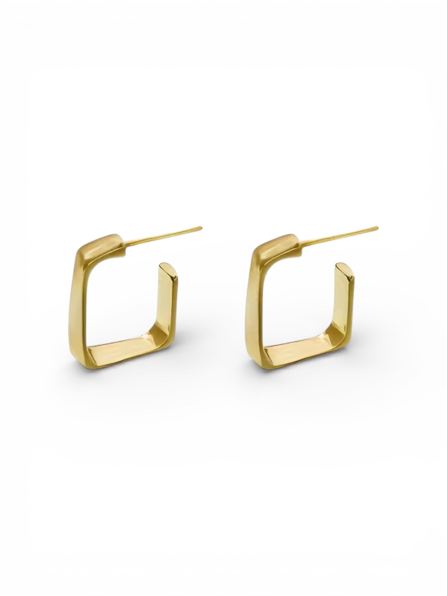 Modern Rectangle Hoop Earrings