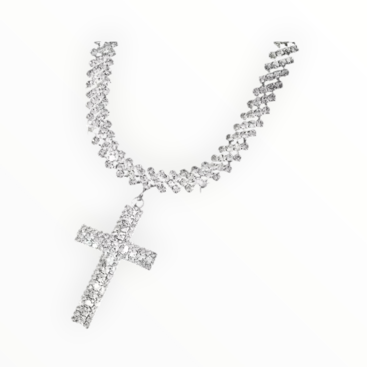Luxury Crystal Cross Pendant Necklace