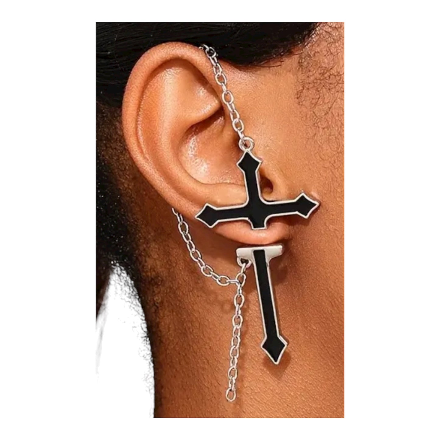 Copper Alloy Cross Dangle Earring