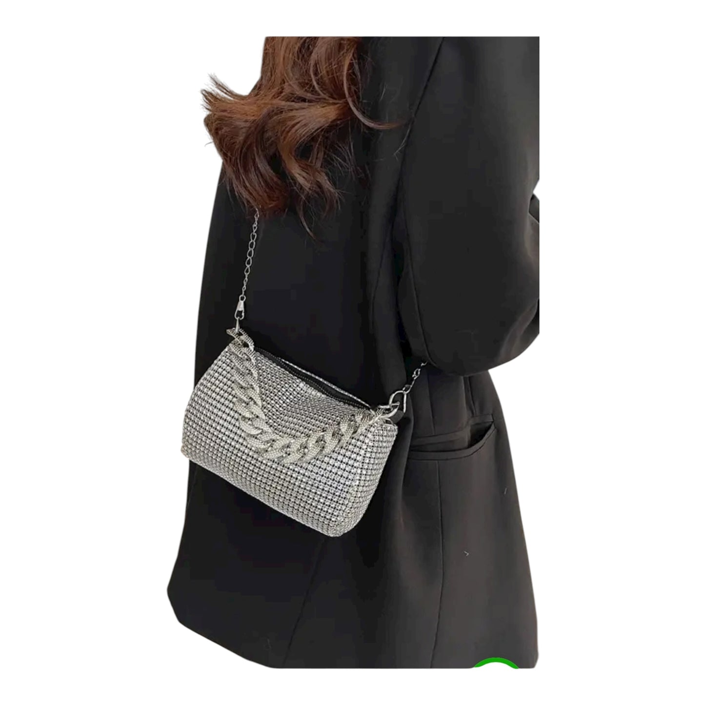 Sparkling Rhinestone Crossbody Mini Bag