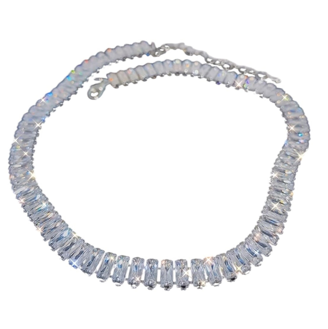 Sterling Silver Zirconia Tennis Necklace