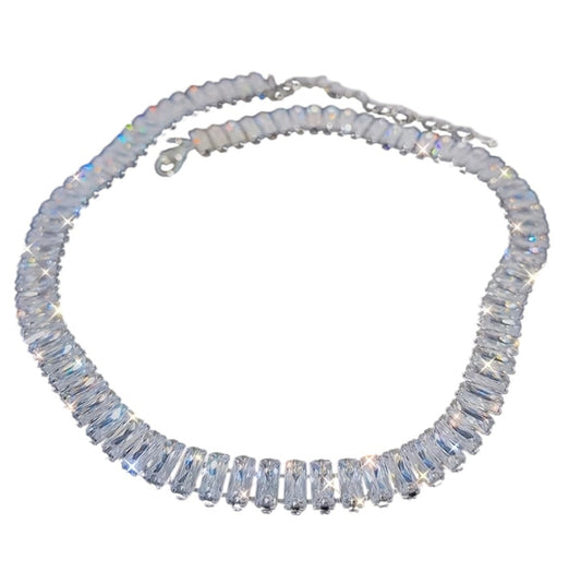 Sterling Silver Zirconia Tennis Necklace