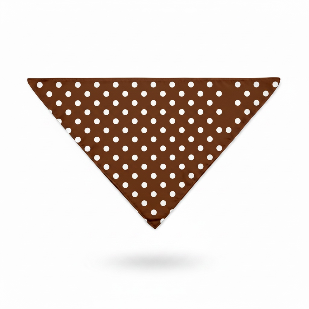 Brown Polka Dot Fashion Headscarf
