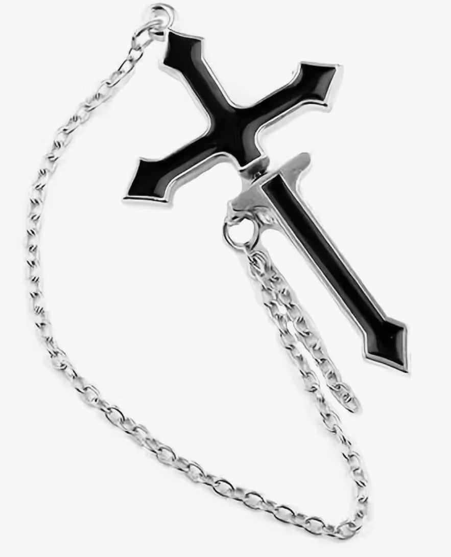 Copper Alloy Cross Dangle Earring