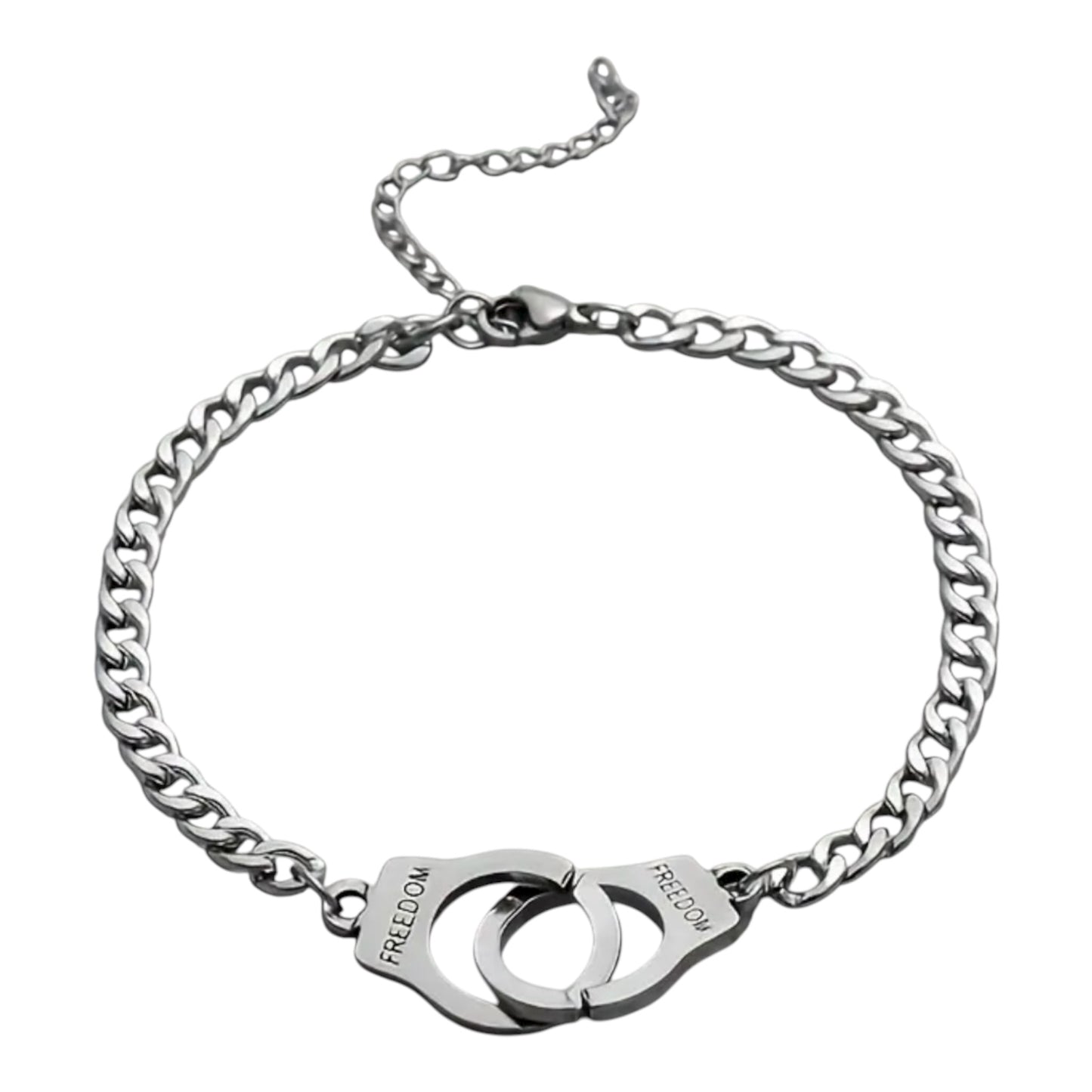Freedom Engraved Handcuff Bracelet