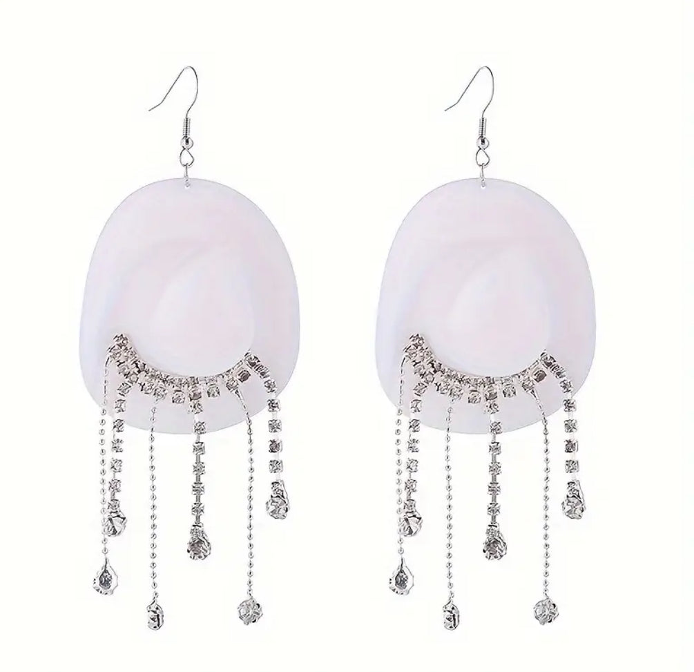 Boho Cowgirl Hat Tassel Earrings