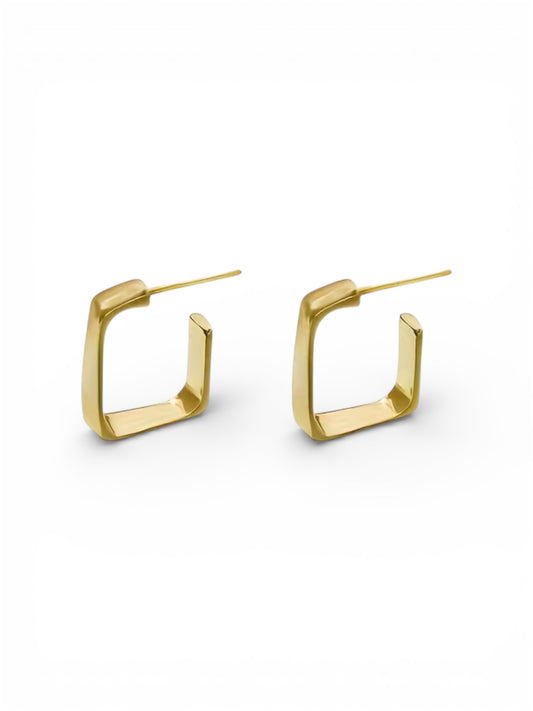 Modern Rectangle Hoop Earrings