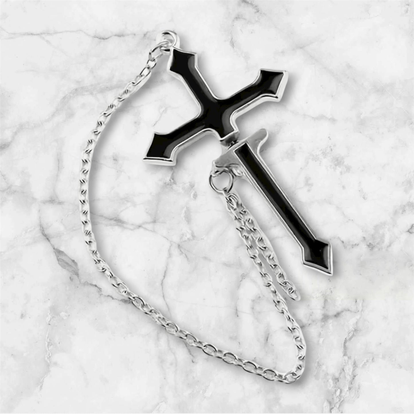 Copper Alloy Cross Dangle Earring