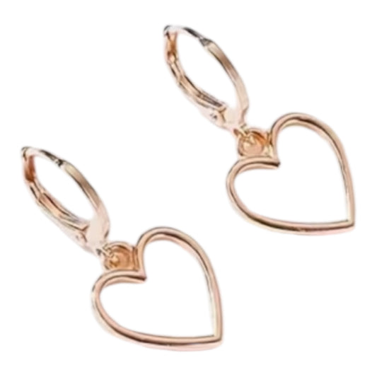 Open Heart Stud Earrings